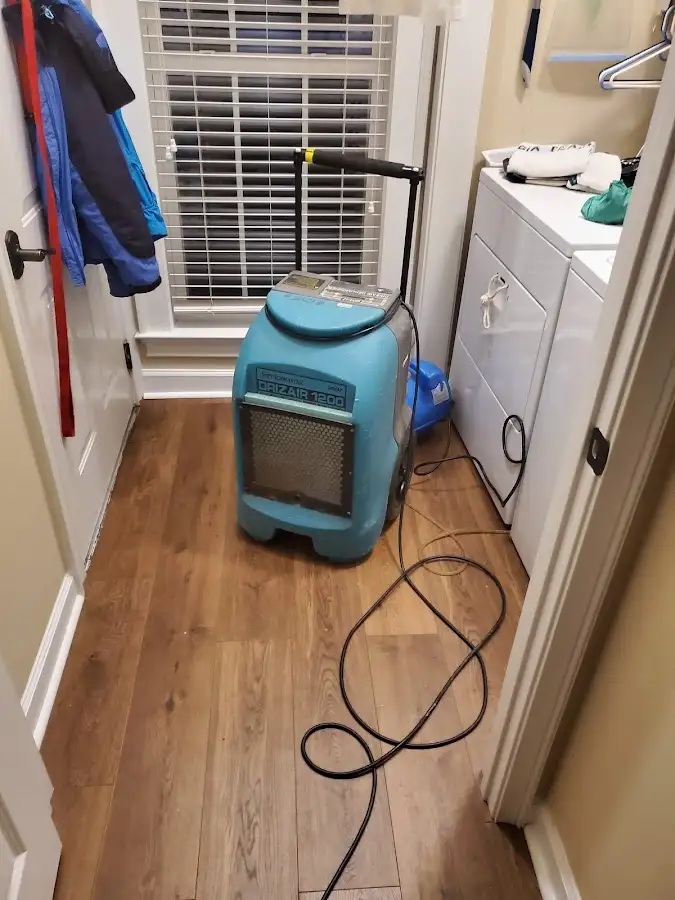 Commercial dehumidifier deployed for Flood Damage Cleanup in Monroe